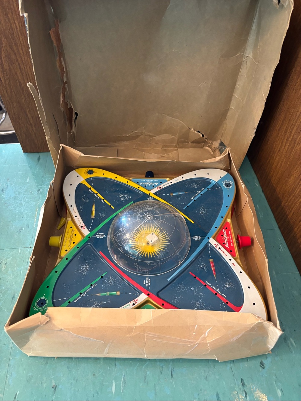 Vintage Astro Launch tin board game 1960’s